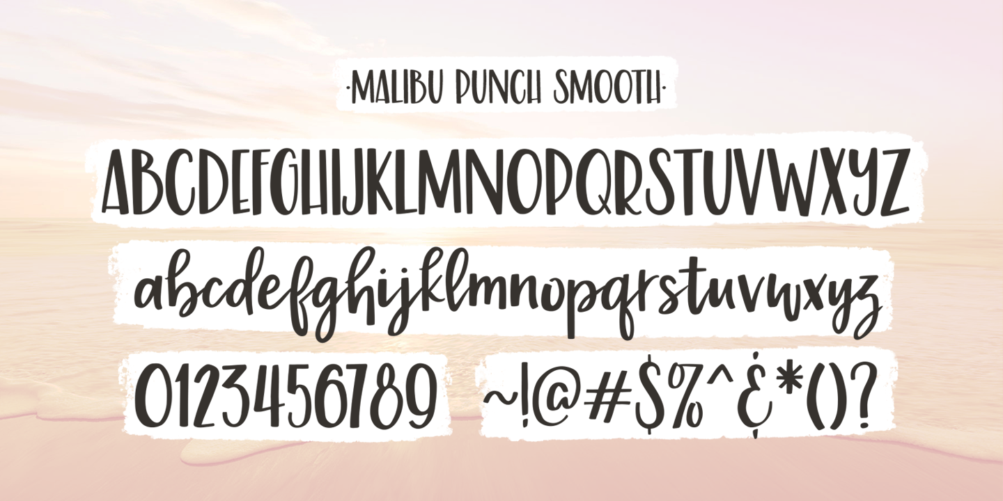 Malibu Punch Rough Font preview